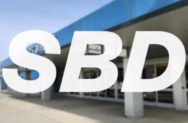 Front of the building at San Bernardino International airport.