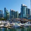 Skyscrappers in Vancouver on a sunny day.